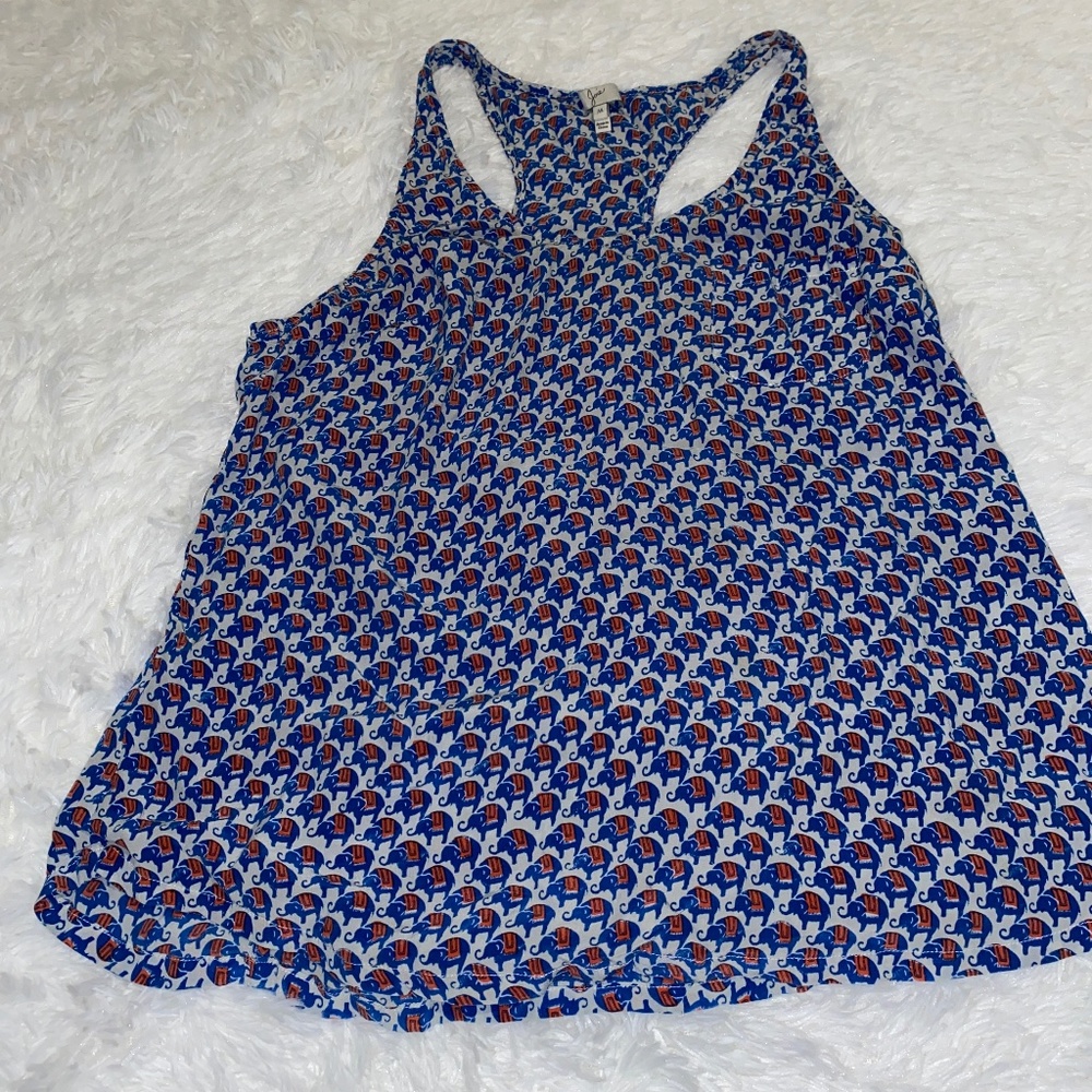 Joie Silk elephant print tank top